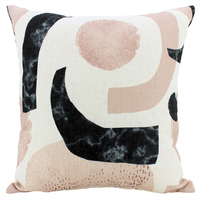 NF Living Linen Cushion - Blush Curvature 50x50cm