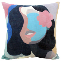 NF Living Linen Cushion - Abstract Beauty 50x50cm