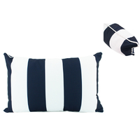 NF Living Outdoor Lumbar Cushion - Navy Stripe 50x50cm