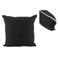 NF Living Outdoor Cushion - Black Basic with Piping 50x50cm