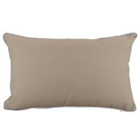 NF Living Outdoor Lumbar Cushion - Latte Basic with Piping 30x50cm