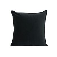 NF Living Velvet Cushion - Black 45x45cm