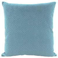 NF Living Velvet Brick Cushion - Steel Blue 50x50cm