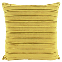 NF Living Velvet Pleated Cushion - Gold 50x50cm