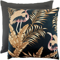 NF Living Velvet Cushion - Let's Flamingle 50x50cm