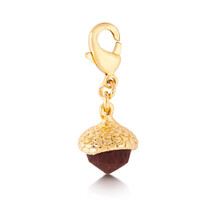 Disney Couture Kingdom - Tinkerbell - Acorn Necklace Charm Yellow Gold