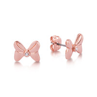 Disney Couture Kingdom - Minnie Mouse - Crystal Bow Stud Earrings Rose Gold