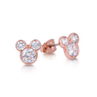 Disney Couture Kingdom - Mickey Mouse - Crystal Stud Earrings Rose Gold