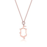 Disney Couture Kingdom - Aladdin - Genie Outline Necklace Rose Gold