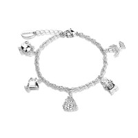 Disney Couture - Beauty and the Beast - Charm Bracelet White Gold