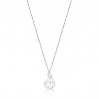 Disney Couture Kingdom Junior - Beauty & the Beast - Belle Outline Necklace White Gold