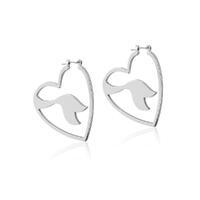 Disney Couture Kingdom - Ariel - Mermaid Tail Hoop Earrings White Gold