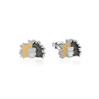 Disney Couture Kingdom - 101 Dalmatians - Cruella De Vil Crystal Stud Earrings Silver