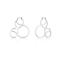 Disney Couture Kingdom - Minnie Mouse - Outline Hoop Earrings Silver