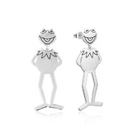 Disney The Muppets Couture Kingdom - Kermit The Frog - Drop Earrings Silver