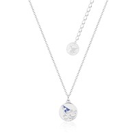 Disney Couture Kingdom - Fantasia - Sorcerer Mickey Medallion Necklace White Gold