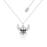 Disney Couture Kingdom - Lilo & Stitch - Crystal Heart Necklace Silver