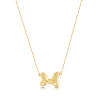 Disney Couture Kingdom - Minnie Mouse - Bow Necklace with Ball Chain Yellow Gold