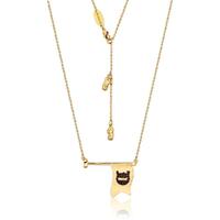 Disney Couture Kingdom - Dumbo - Flag Necklace Yellow Gold