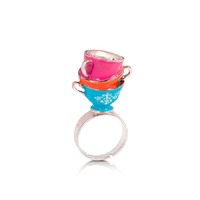 Disney Couture Kingdom - Alice in Wonderland - Tea Cup Ring White Gold