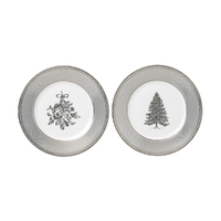 Wedgwood Winter White Set of 2 Christmas Plates 20cm