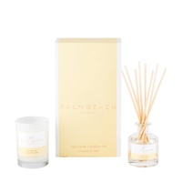 Palm Beach Collection Mini Candle & Reed Diffuser Gift Set - Coconut & Lime