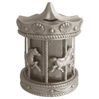 Russell Collection Money Bank - Pewter Finish Carousel