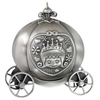 Russell Collection Money Bank - Pewter Finish Pumpkin Coach