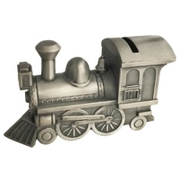 Russell Collection Money Bank - Pewter Finish Train