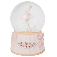 Russell Collection Resin Snow Globe - Ballerina with Dog