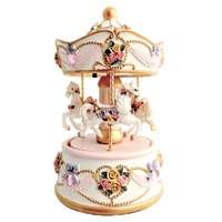 Russell Collection Carousel - 3 Horse Petite Rose