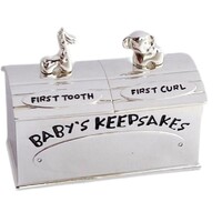 Russell Collection Tooth & Curl Box - Silver Plated Animals