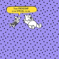 Hallmark Card - Disney Winnie the Pooh Friendship Birthday Card