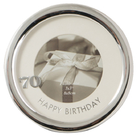 Russell Collection Photo Frame - Round Happy Birthday 70 3x3