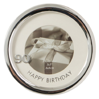 Russell Collection Photo Frame - Round Happy Birthday 90 3x3