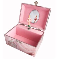 Russell Collection - Ballerina Sasha Foil Pink Musical Jewellery Box