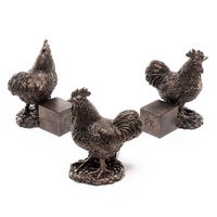 Jardinopia Potty Feet - Antique Bronze Chicken (Set Of 3)