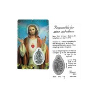 Sacred Heart of Jesus Souvenir Card and Charm