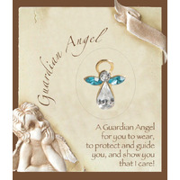 Guardian Angel Birthstone Lapel Pin - December