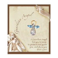 Guardian Angel Birthstone Lapel Pin - March