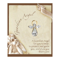 Guardian Angel Birthstone Lapel Pin - April