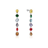 Marvel Couture Kingdom - Infinity Stone Crystal Drop Earings - Silver