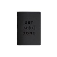 Migoals Get Sh*t Done Notebook A5 - Classic Black & Black Foil