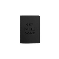 Migoals Get Sh*t Done Notebook A6 - Classic Black & Black Foil