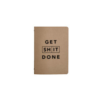 Migoals Get Sh*t Done Notebook A6 - Classic Kraft & Black Foil