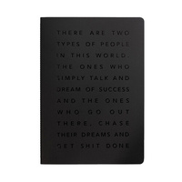 Migoals Get Sh*t Done Notebook A4 - Manifesto Black & Black Foil