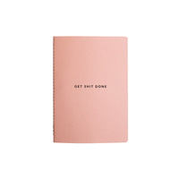 Migoals Get Sh*t Done Notebook A5 - Minimal Coral & Black Foil