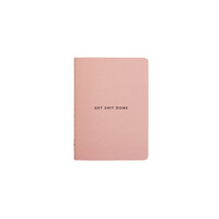 Migoals Get Sh*t Done Notebook A6 - Minimal Coral & Black Foil