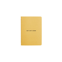 Migoals Get Sh*t Done Notebook A6 - Minimal Yellow & Black Foil