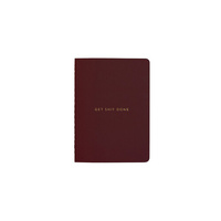 Migoals Get Sh*t Done Limited Edition Notebook A6 - Minimal Burgundy & Gold Foil